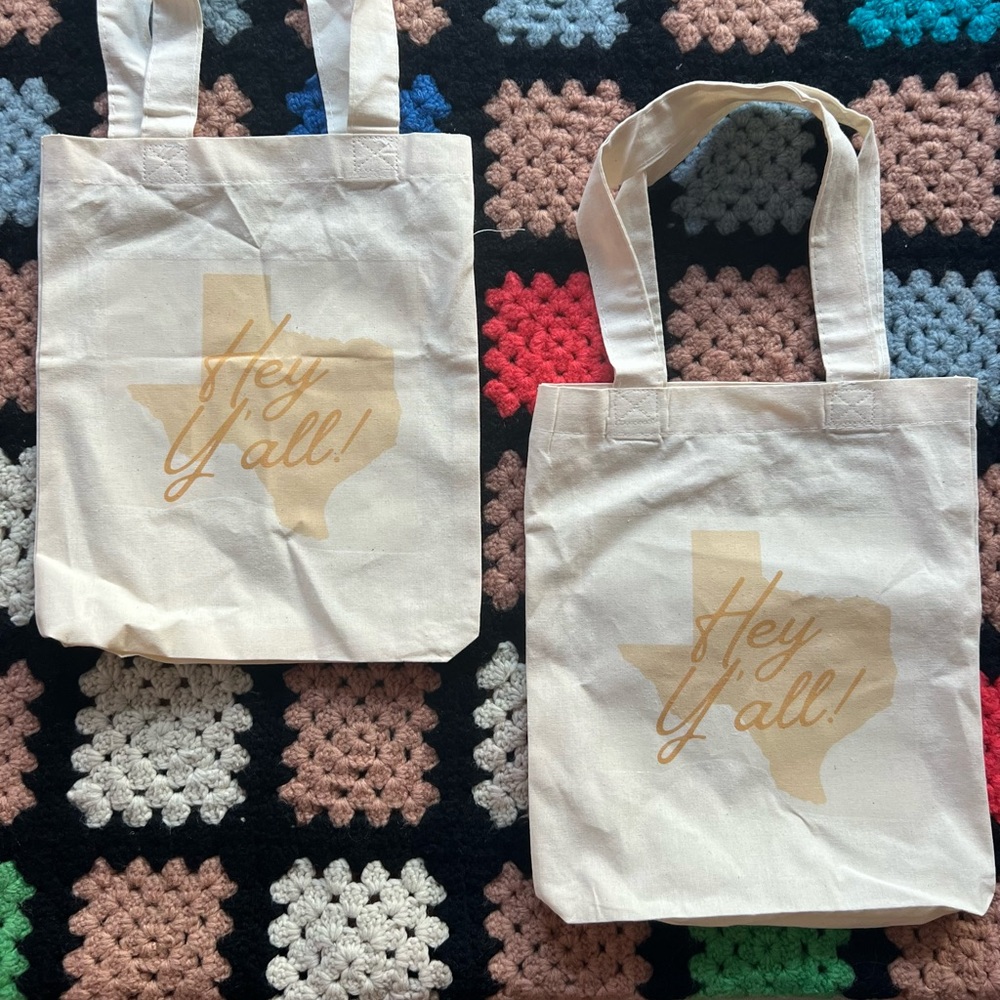 Hey Y’all Mini Texas Totes